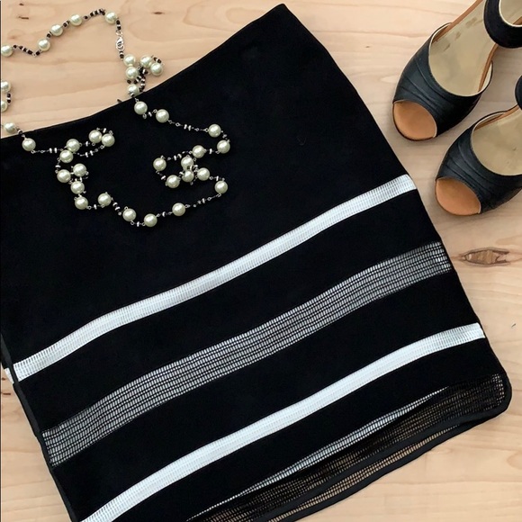 White House Black Market Dresses & Skirts - WHBM Mesh Inset Skirt